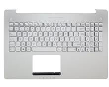 کیبورد لپ تاپ ایسوس مدل N550 نقره ای با قاب C با بک لایت